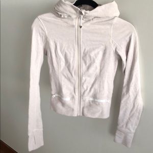 Lululemon cream hooded zip up